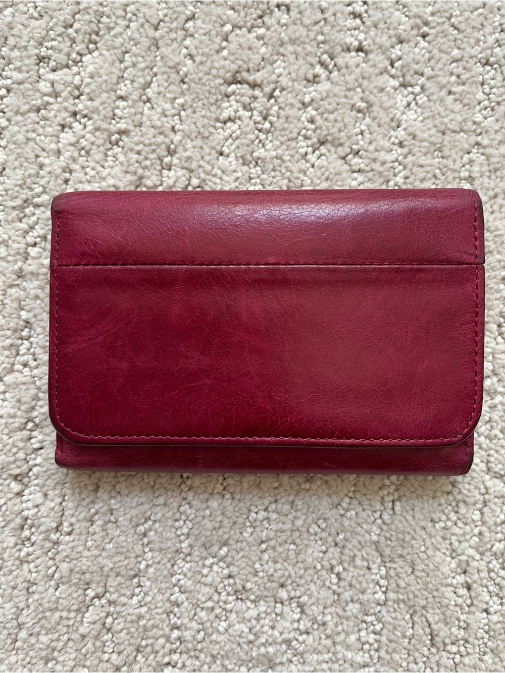 HOBO Jill Trifold Leather Wallet Merlot